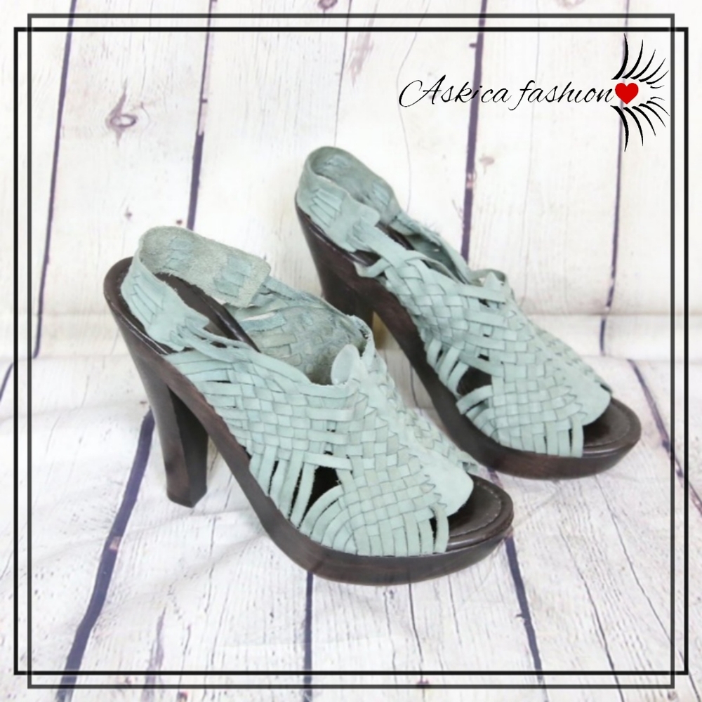 7 For All Mankind Taffy Platform Huarache Sandal